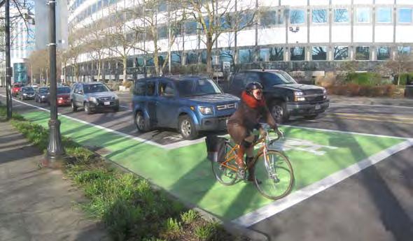 Ramps may be provided at complex roundabouts to allow people on bicycles to access an adjacent sidewalk or path.