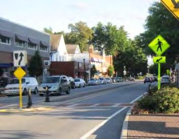 Raised crosswalks may be useful to reduce vehicle speeds at crosswalks.