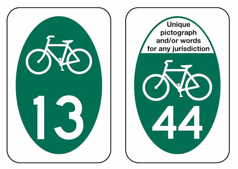 New Bicycle Route sign that