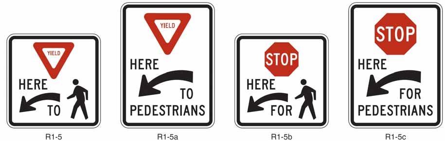 Variant of Yield Here to Pedestrians