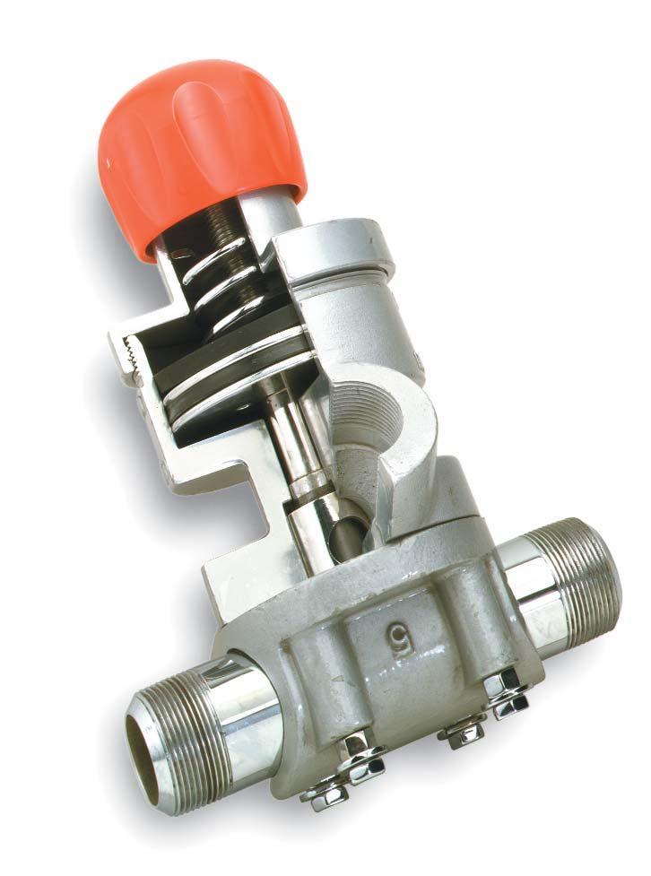 THOMPSON VALVE The original Thompson Valve is a normally closed, self sealing, abrasive metering valve known for its instant, smooth response to either pneumatic or electric deadman controls.