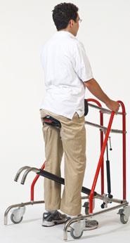 Scissoring Support Scissoring Bars are rigid bars (approximately 27 inches in length) that can be attached to the lower front of the Up n Free gait
