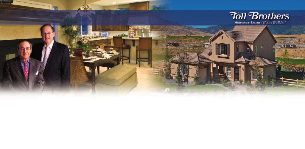 At Toll Brothers, we build more than homes; we build communities.