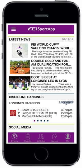 Downloading the FEI SportApp By clicking on the relevant logo you will be directed to the specific page to download the FEI SportApp to your phone or tablet.