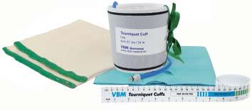 DISPO CUFF SET Set, consisting of Dispo Cuff, Tourniquet Drape, Tourniquet Sleeve and measuring tape sterile packed 14 Size Patient limb Color Code sterile packed Box