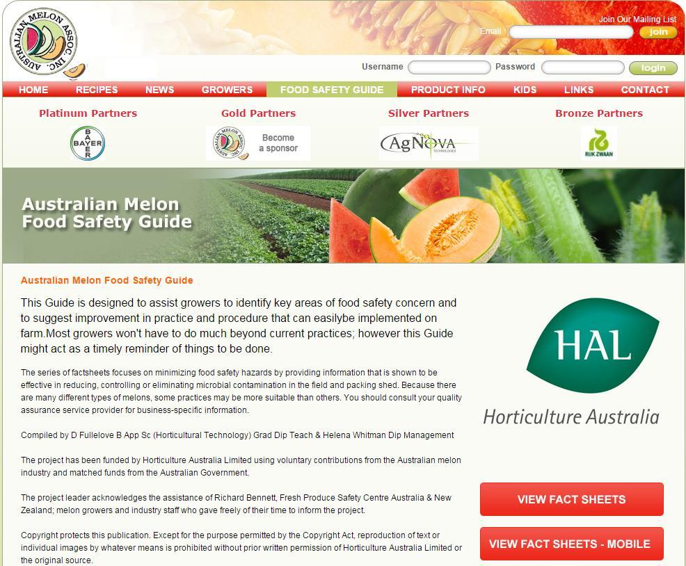 Resource: Australian Melon Food Safety Guide