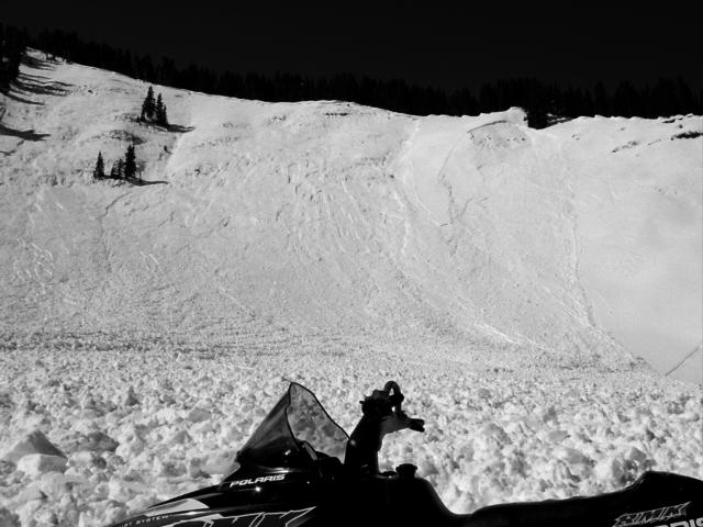 A large snowmobile triggered avalanche on the Manti Skyline during the big avalanche cycle 3-8-2003 A large natural avalanche in the western Uinta Mountains during the big avalanche cycle 3-8-2003 A