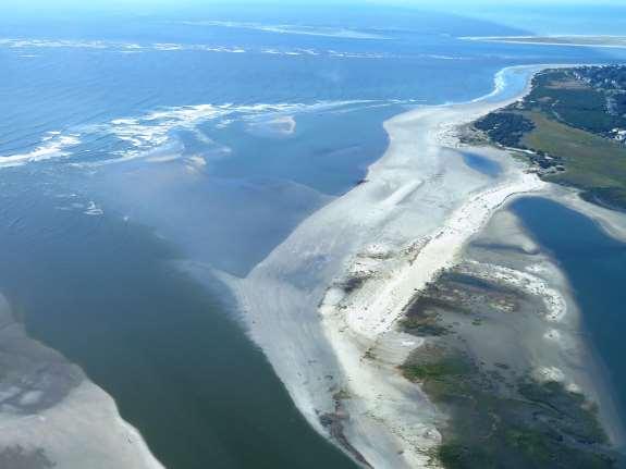 FIGURE 3.20. Seabrook s Inlet Conservation Zone looking south from Captain Sams Inlet (foreground) to North Edisto River Inlet (top of image).