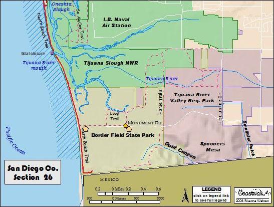 Figure 28 through 29: California Coastal Trail maps San Clemente to Camp Pendleton (Source: <http://www.californiacoastaltrail.