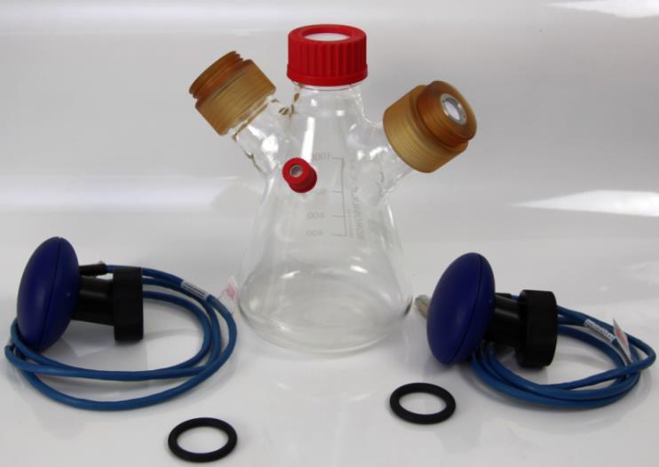 Fig. 22 Fig. 23 The shake flask can be sterilized now. During the sterilization of the flask, the sensors could be adjusted with ambient air on an additional shake flask.
