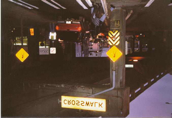 The sign evaluated in Seattle consists of the word CROSSWALK in black letters on a yellow background (Figure 7).