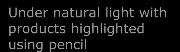 Under natural light Under UV Under natural