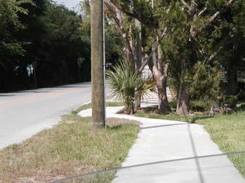 Sometimes this practice has made the sidewalk in this section less usable and also made future continuous sidewalks difficult to construct.