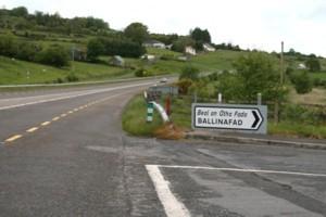 Look for this Ballinafad sign, as this is where you turn right.