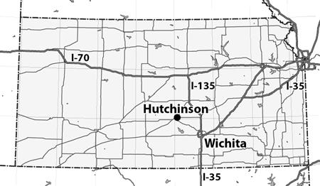 Hutchinson is located in South Central Kansas and can be easily reached