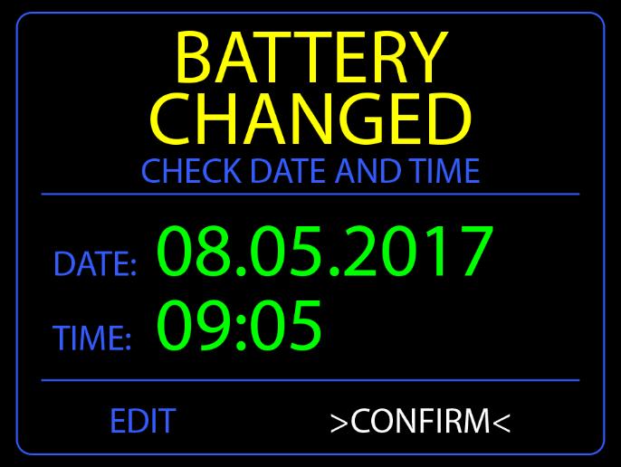 After each battery replacement, check the current date and time settings.