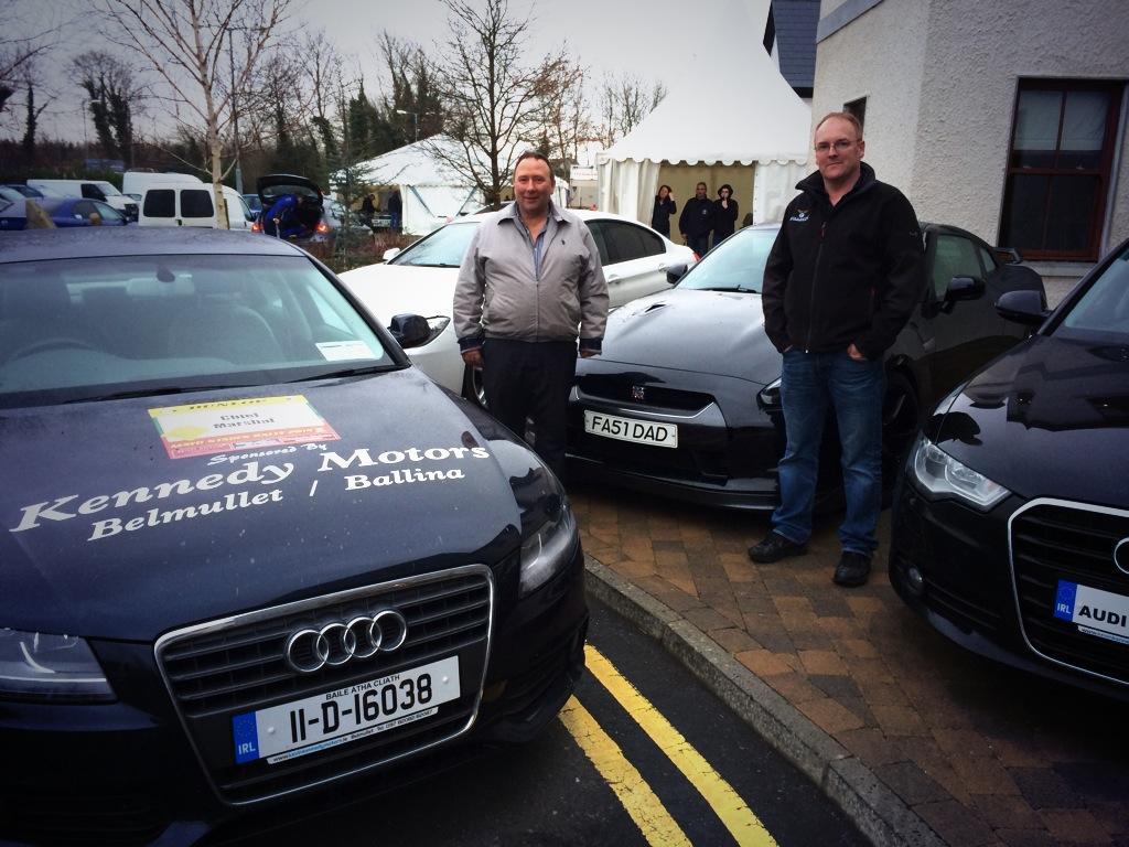 Mayo Stages Rally 2015 Joint Sponsor Kevin Kennedy pictured with Clerk of the Course Padraic Roche 2.