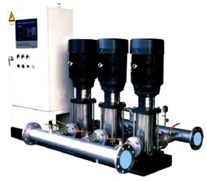 Variable Speed Controlled Booster System Definition Model Example: 3 pumps including a small flow pump Note: Standard pressure the pressure tank is 10 bars.