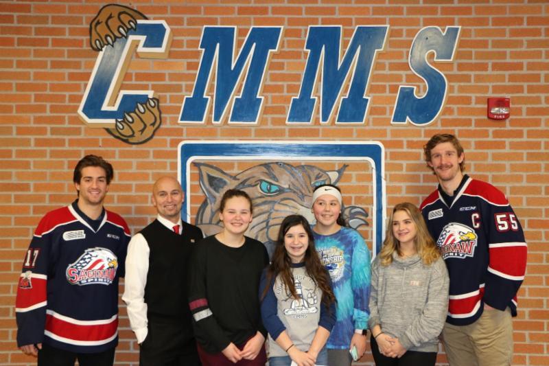 SPIRIT IN THE COMMUNITY: On Tuesday, January 23rd as part of the Saginaw Spirit Adopt-a-School Program Saginaw
