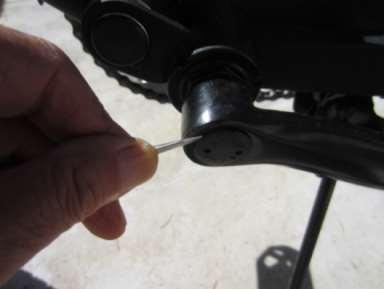 Loosen the seat post bolt with a 6-mm Allen wrench and adjust the seat to a height that is
