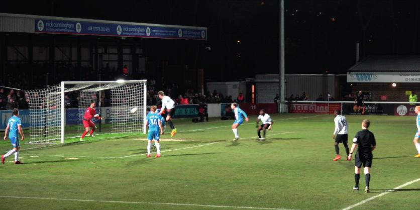 Dover Athletic Football club had an impressive 4-0 win over ten-man Hartlepool in freezing