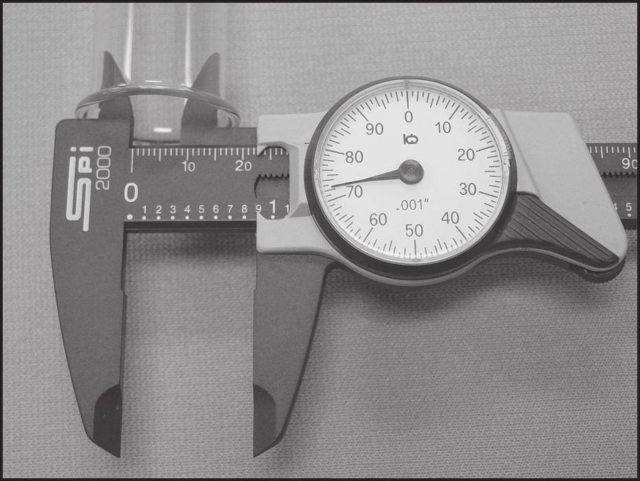 Calipers are often used to measure three-dimensional objects like the width of a turtle shell, but they can also be used to measure two-dimensional distances.