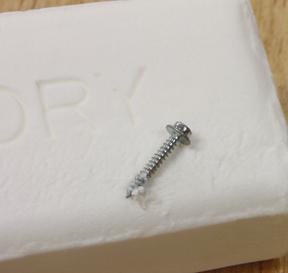 Wood screws don t always thread in as effortlessly as we d like; it can be hard on your hands and the model. Next time, try swiping the screw s threads across a damp or dry bar of soap.