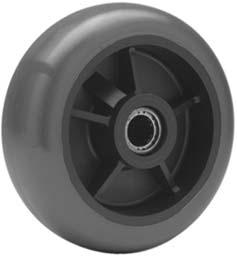 Non-Marking Polyurethane Load Capacity 00-1,000 Lbs. Each Wheel Polyurethane tread for high load capacity and extended wear. Protects floors and resists chemicals, caustics, acids, and oils.
