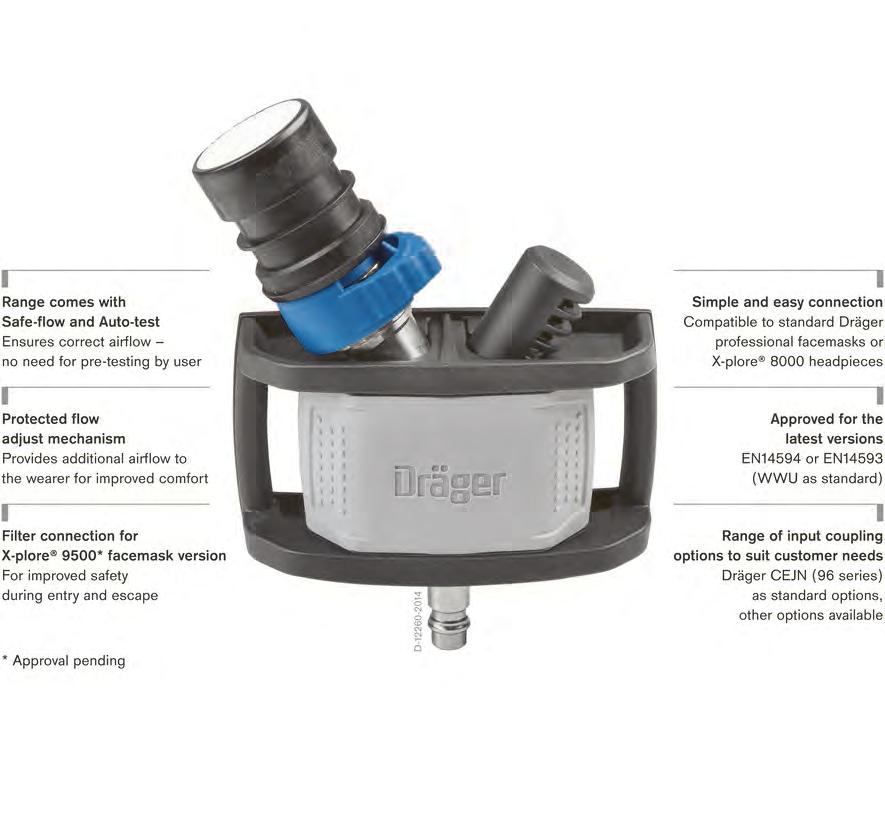 Dräger X-plore 9000 and PAS X-plore Airline breathing equipment The new Dräger X-plore 9000 series is designed for light duty industrial applications and provides comfortable and
