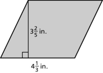 Perform the indicated operation. 5. 7 6 9 5 6. 1 3 2 4 8 9. Find the area of the parallelogram. 7. 0.35 1.2 8. 0.25 7.38 1. 2. 3. 4. 5. 6. 7. 8. 9. Evaluate the expression. 2 10. 6 9 3 11. 5 4 2 12.
