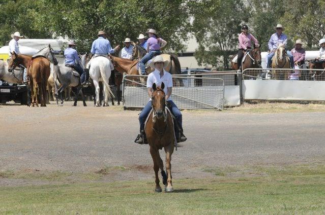Left & below: Sonya Plant riding her horse Sarge in the try-outs for The Waltzing Matilda