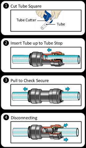 8(b) - Thread the plastic valve onto the tank fitting. Do not over tighten or the valve could crack.