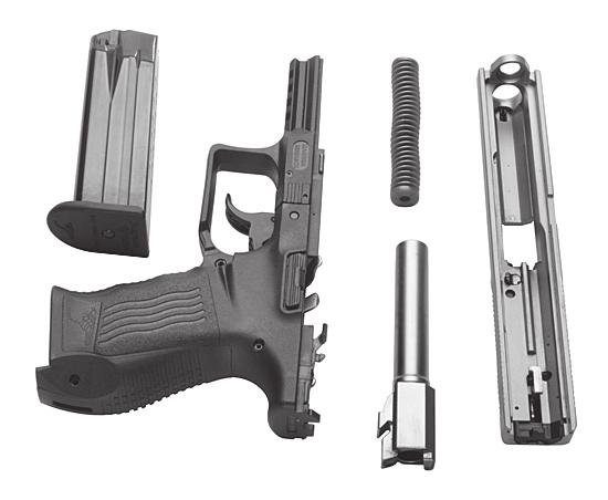 l Remove the barrel from the slide. l The main components of the pistol are shown in 4.1 