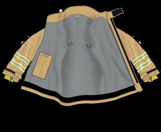 SUIT 832156 JACKET 841147 TROUSERS 842152 Outer Fabric Nonwoven Panic zipper is used for quick unzipping in emergency case. Torch loop and fastener Armpit gussets are used to increase mobility.