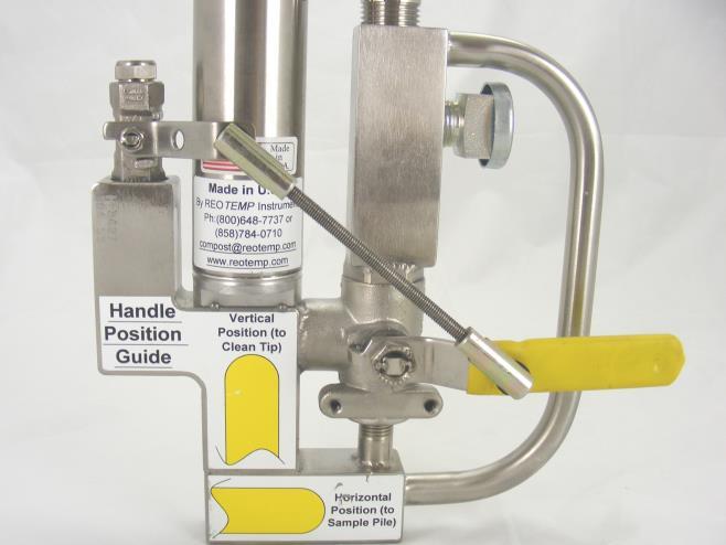 YELLOW HANDLE POSITION GUIDE: OXYTEMP Instructions 2 When the yellow handle is in the Horizontal Position or Sampling Position : - Pulling