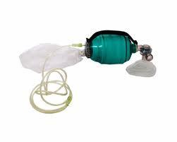 Bag Valve Mask (BVM) For breathing and nonbreathing patients Flow rate at 15 LPM or