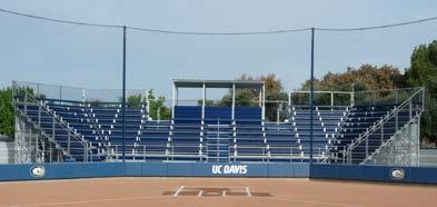 Photos Eleakis & Elder Photography Southern Bleacher s Angle Frame and Silver Edition bleachers ensure exceptional comfort for every spectator and are a solid investment.