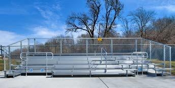 SILVER EDITION PROJECTS ANGLE FRAME PROJECTS 5 Row Silver Edition Fan Favorite Seating 0 Row Elevated Angle Frames 7 5 Row Non-Elevated Silver Edition bleacher that seats 65.