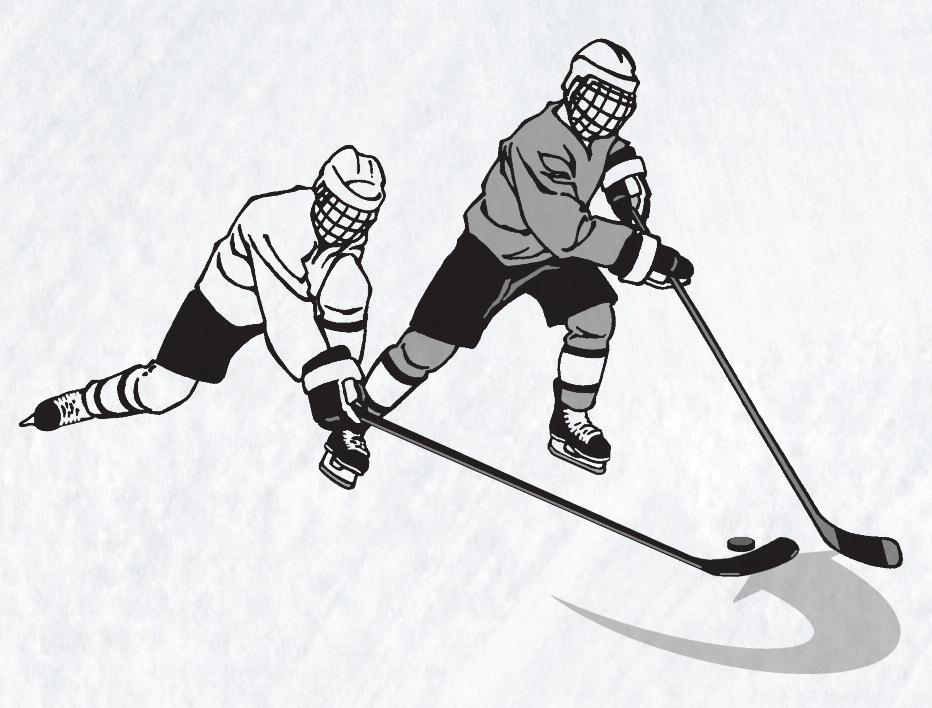 committing too early to the bent knee position Figure 16-3. Poke check ready position. Figure 16-5. Hook check. Figure 16-4. Execution of the poke check.