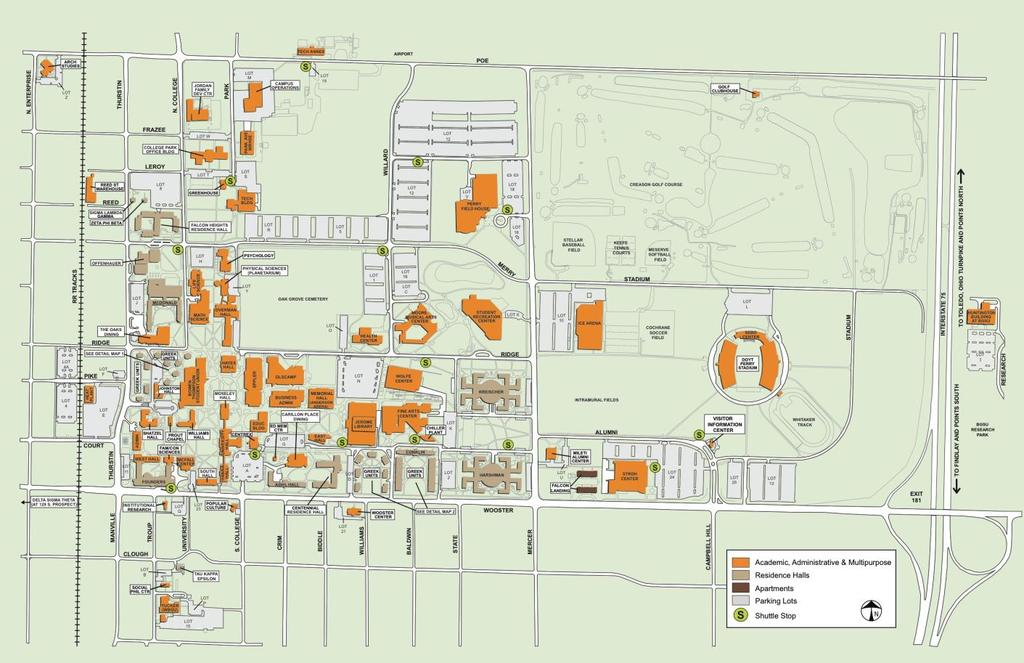 Bowling Green State University Student Recreation Center - Cooper Pool Driving Directions From the East or West: Take the Ohio Turnpike/I-80 to Exit 64/I-75. Follow I-75 S towards Dayton.