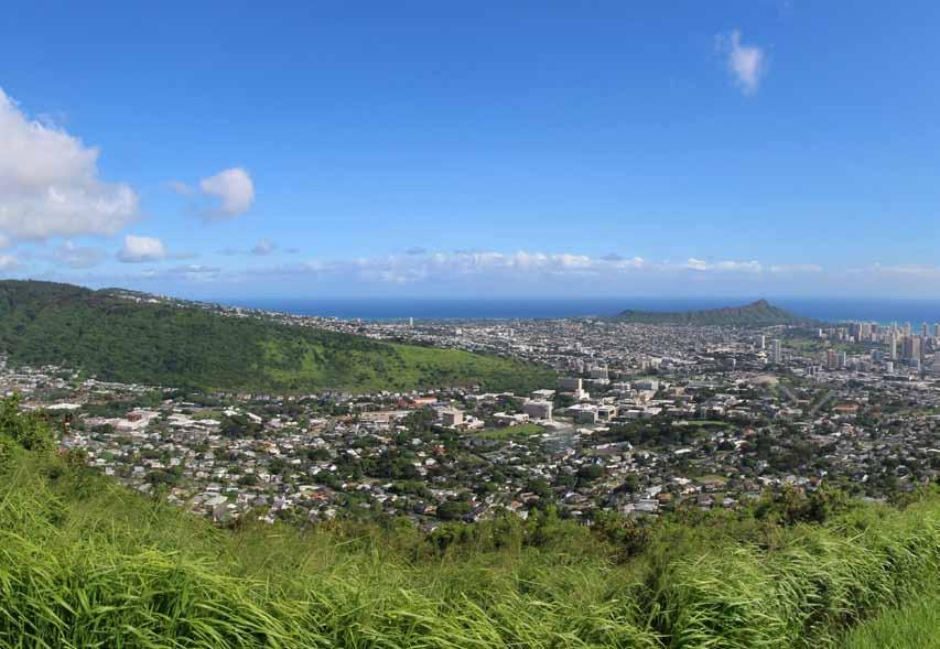 Puʻu ʻUalakaa Lookout Distance from camp: 42 mi/1 hr to 1 hr 20 min with traffic How to get there: Take H1 into Honolulu and exit