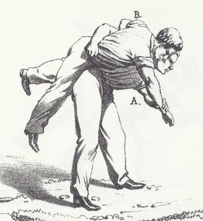 Observation In seizing the adversary s forearm with the left hand one seeks to render him less dangerous and at the same time to prevent him from turning during his fall, thus it is good idea to hold