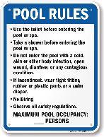 WATER PARK RULES 1. All persons entering Pool Area must pay admission. 2. is permitted only when an authorized lifeguard is on duty. 3. The lifeguard on duty shall enforce all pool regulations. 4.