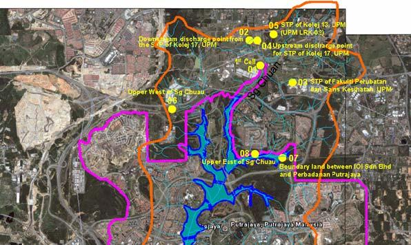 Upper Part of Putrajaya Lake Catchment (30% of the Lake s Catchment is not under the