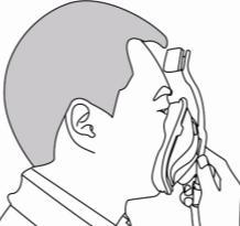 Fitting the Mask 1 2 a b 3 English Hold the mask over your face to find whether the