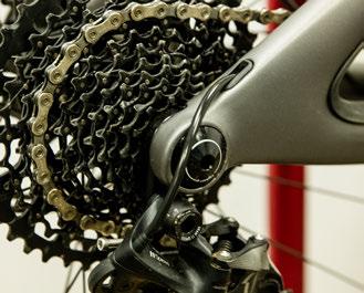 Create a gentle curve to the derailleur and adjust to the manufacturers specifications.