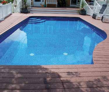 Gracefully sweeping curves can lend an exclusive, custom look to your pool.