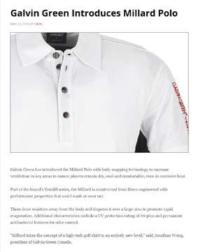 - The Apparel Wire Part of Galvin Green s Ventil8 series, the Millard polo is