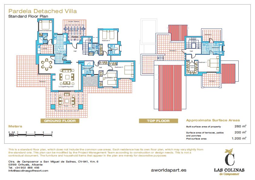 Type of homes commercial phase 1 N.B.: The plan corresponds to a typical Pardela detached villa (1st phase).