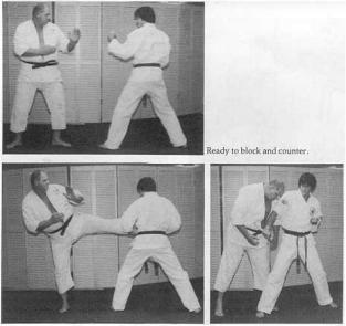 Techniques for Using a Knife Against an Unarmed Attacker Block the kick with